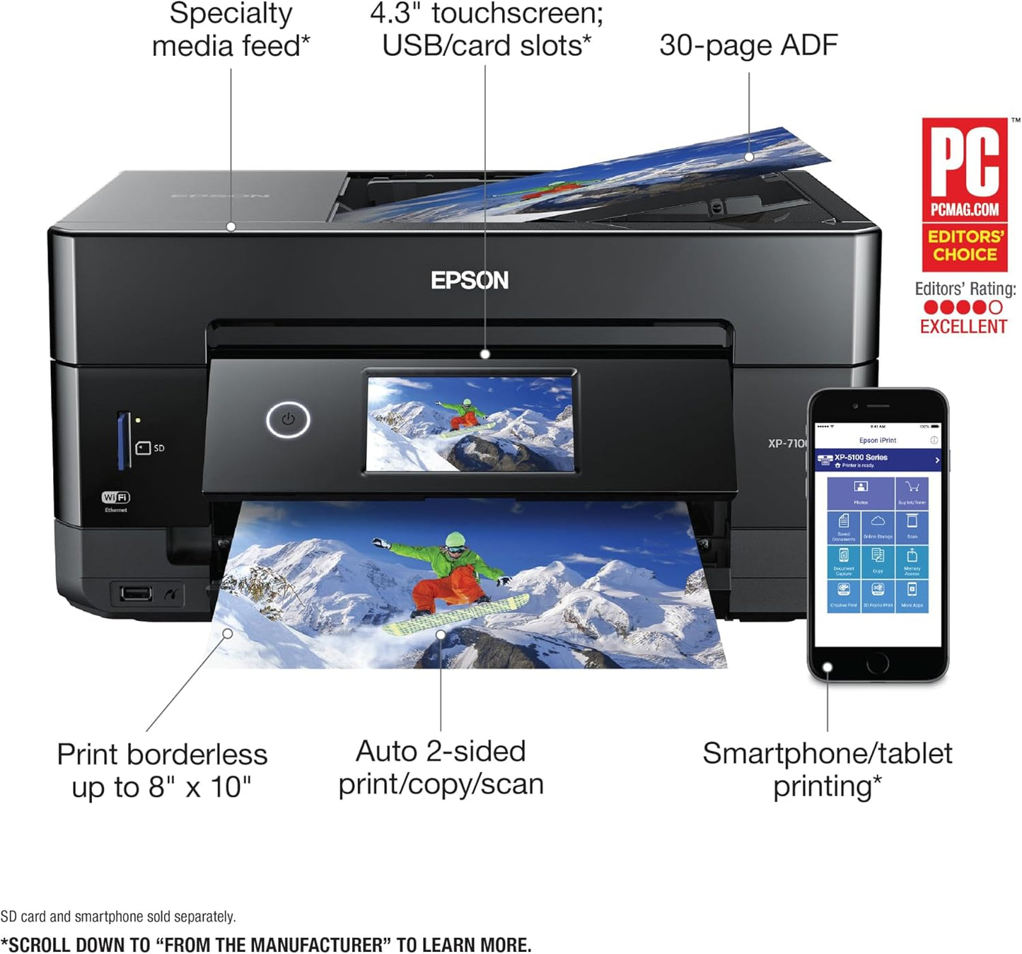 Epson Expression Premium Wireless Color Photo Printer | XP7100