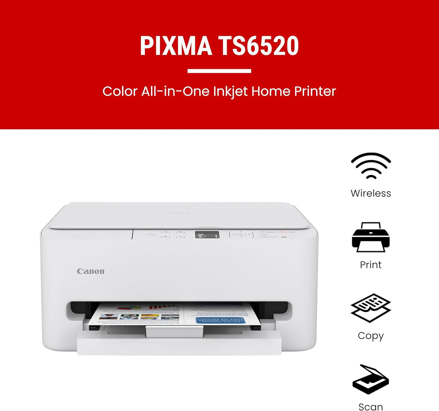Canon PIXMA TS6520 Wireless All-in-One Inkjet Printer