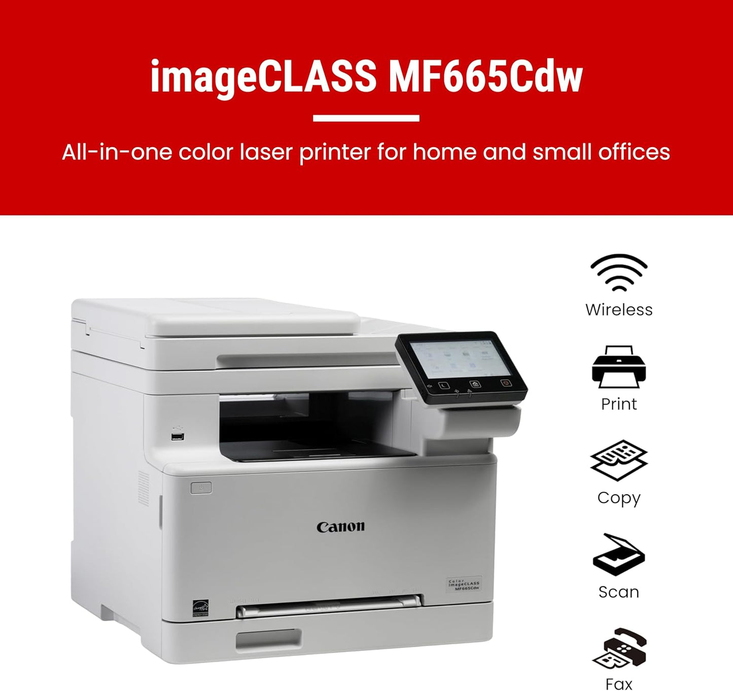 Canon Color imageCLASS MF665Cdw Wireless Laser Printer