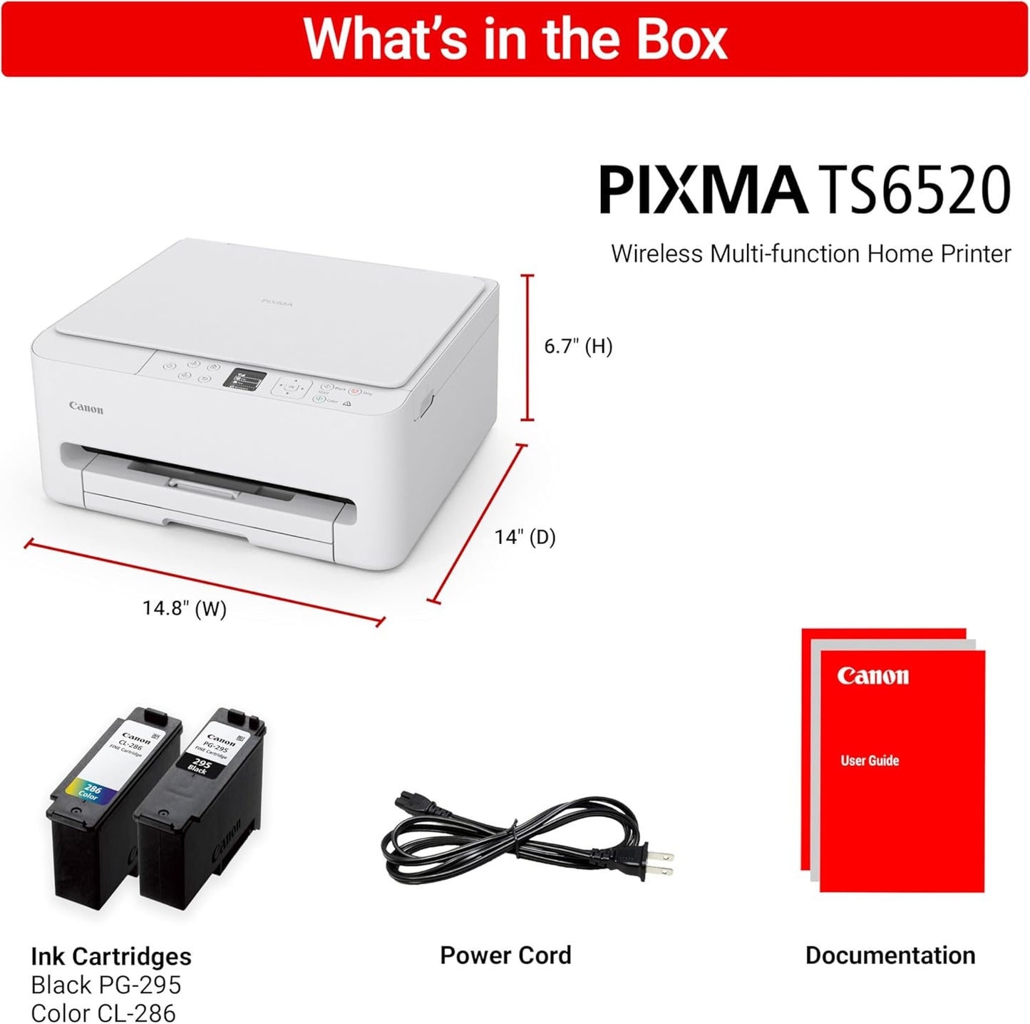 Canon PIXMA TS6520 Wireless All-in-One Inkjet Printer