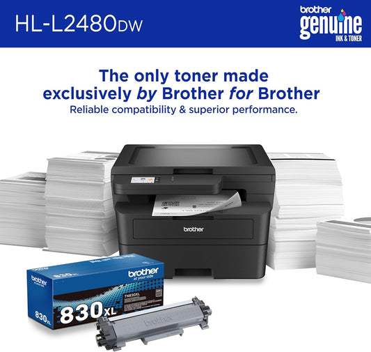 Brother Compact Wireless Monochrome Multifunction Printer | HLL2480DW