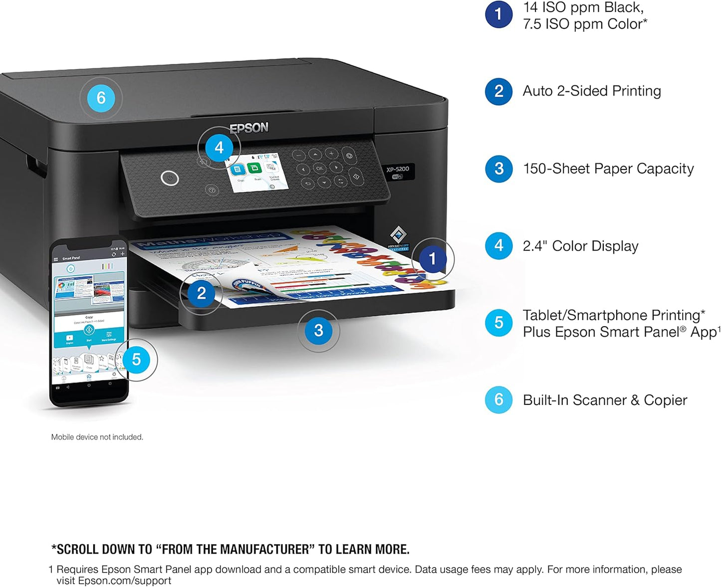 Epson Expression Home XP-5200 Wireless Color All-in-One Printer