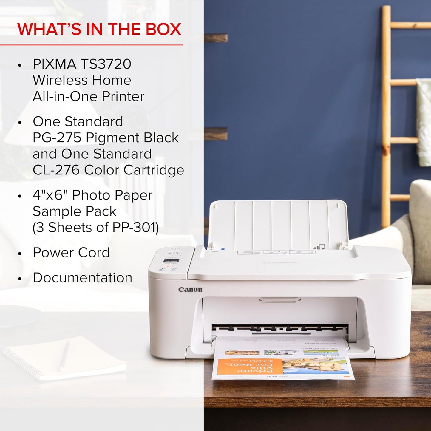 Canon PIXMA TS3720 Wireless All-in-One Inkjet Printer