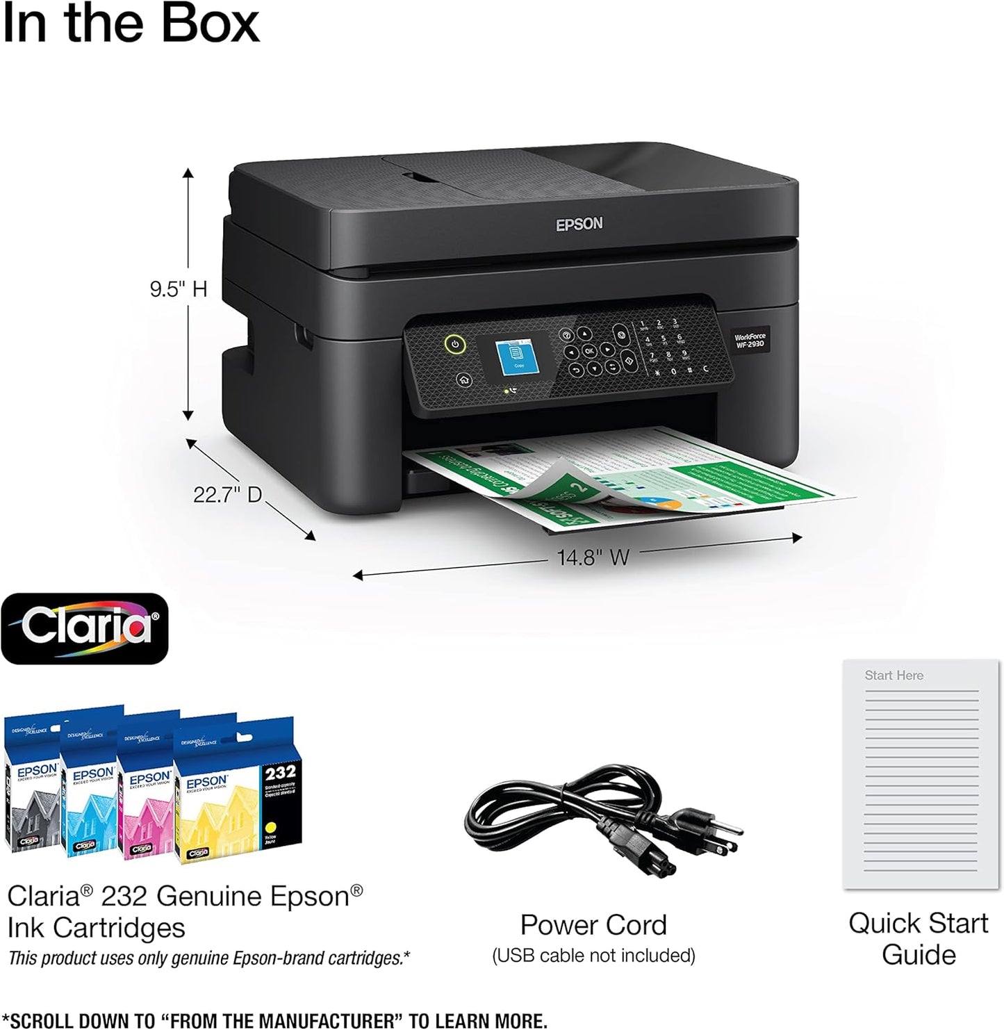 Epson Workforce Wireless All-in-One Printer | WF2930